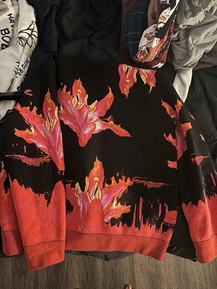 Suéter Floral Multicolor McQueen Para Hombre Talla XL Hecho en Italia Foto 4 de 4