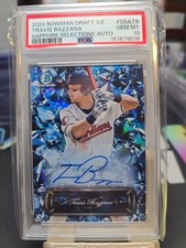 2024 BOWMAN CHROME DRAFT SAPPHIRE SAPPHIRE SELECTIONS AUTO TRAVIS BAZZANA PSA 10