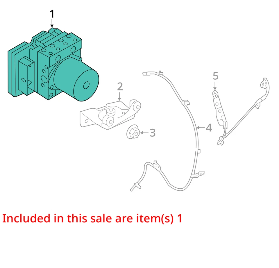 Anti-Lock Brake Part Actuator And Pump Assembly AWD Fits 16-18 SORENTO 2992255 - Image 3 of 4
