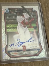 2026 Bowman Chrome Nelly Taylor 1st Bowman HTA Refractor Auto /150 Red Sox SP