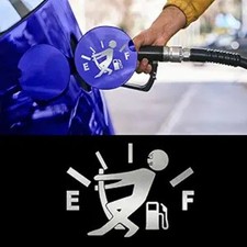 Funny Car Stickers, High Gas Consumption Decal Auto Fuel Tank Cover Silver