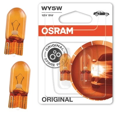 OSRAM WY5W Seitenblinker Glassockellampe 2er Set 2827NA W2.1x9.5d Orange Gelb
