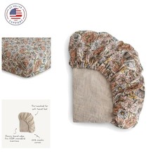 Extra Soft Muslin Fitted Crib Sheet  192 Thread Count  28"x 52" Retro Flowers