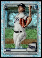 2020 Bowman Chrome Mojo Refractor 1st Joe Ryan Tampa Bay Rays #BCP-117