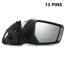 Right Side Mirror with Signal Lamp For 2014-2020 Chevrolet Impala 13 Pins Chrome