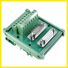 DB15 Male Female DIN Rail Mount Interface Module D-Sub, 2 Row, 15-pin, Brea...