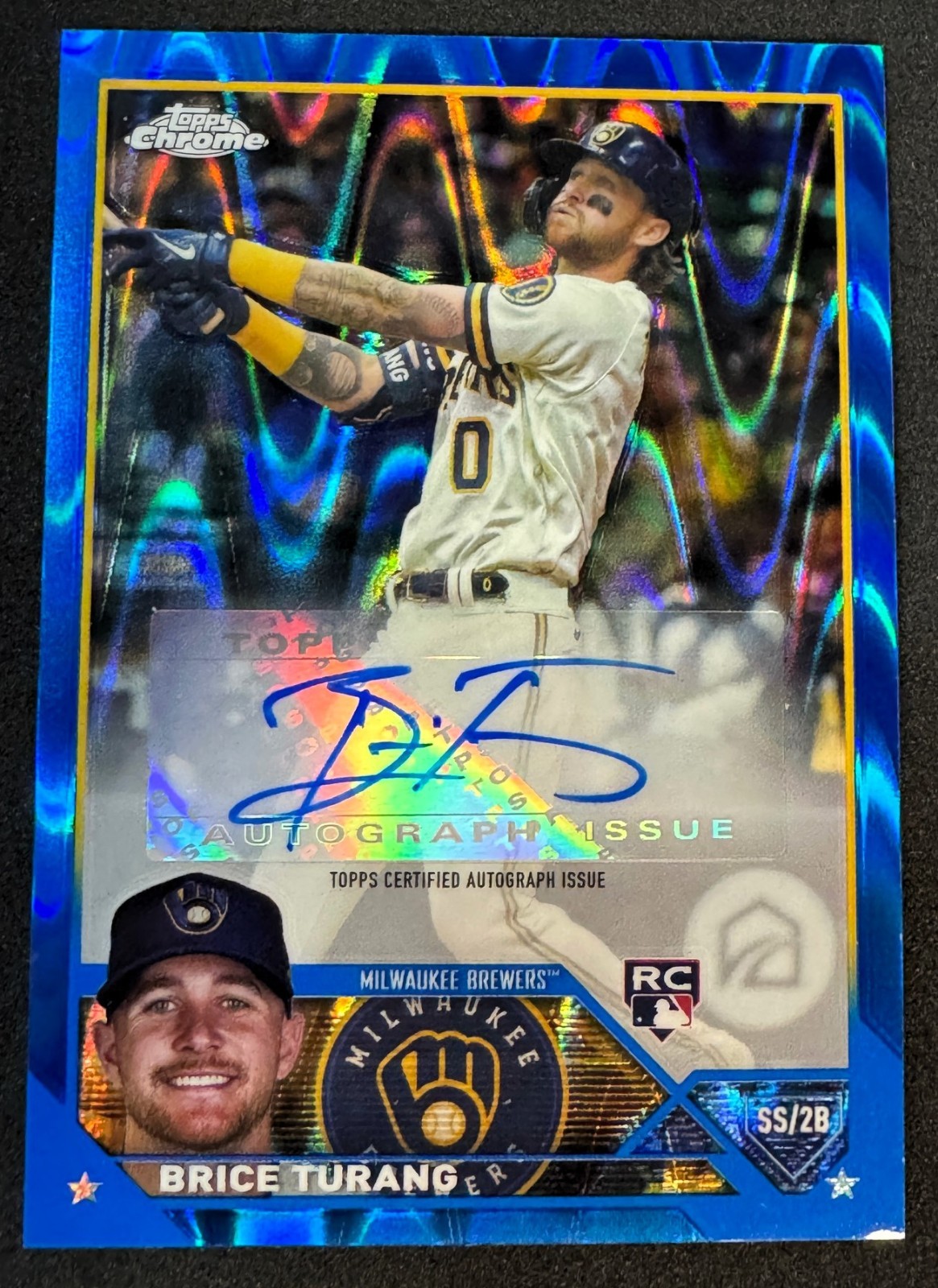 2023 Topps Chrome Autographs Blue Raywave Refractors BRICE TURANG /150 #AC-BTU