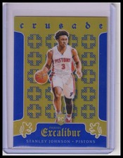 2015-16 Panini Excalibur Stanley Johnson Crusade Blue #/199 #69 Detroit Pistons