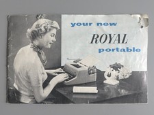 ORIGINAL 1950s Royal Quiet de Luxe Typewriter Instruction Manual Vtg Portable thumbnail