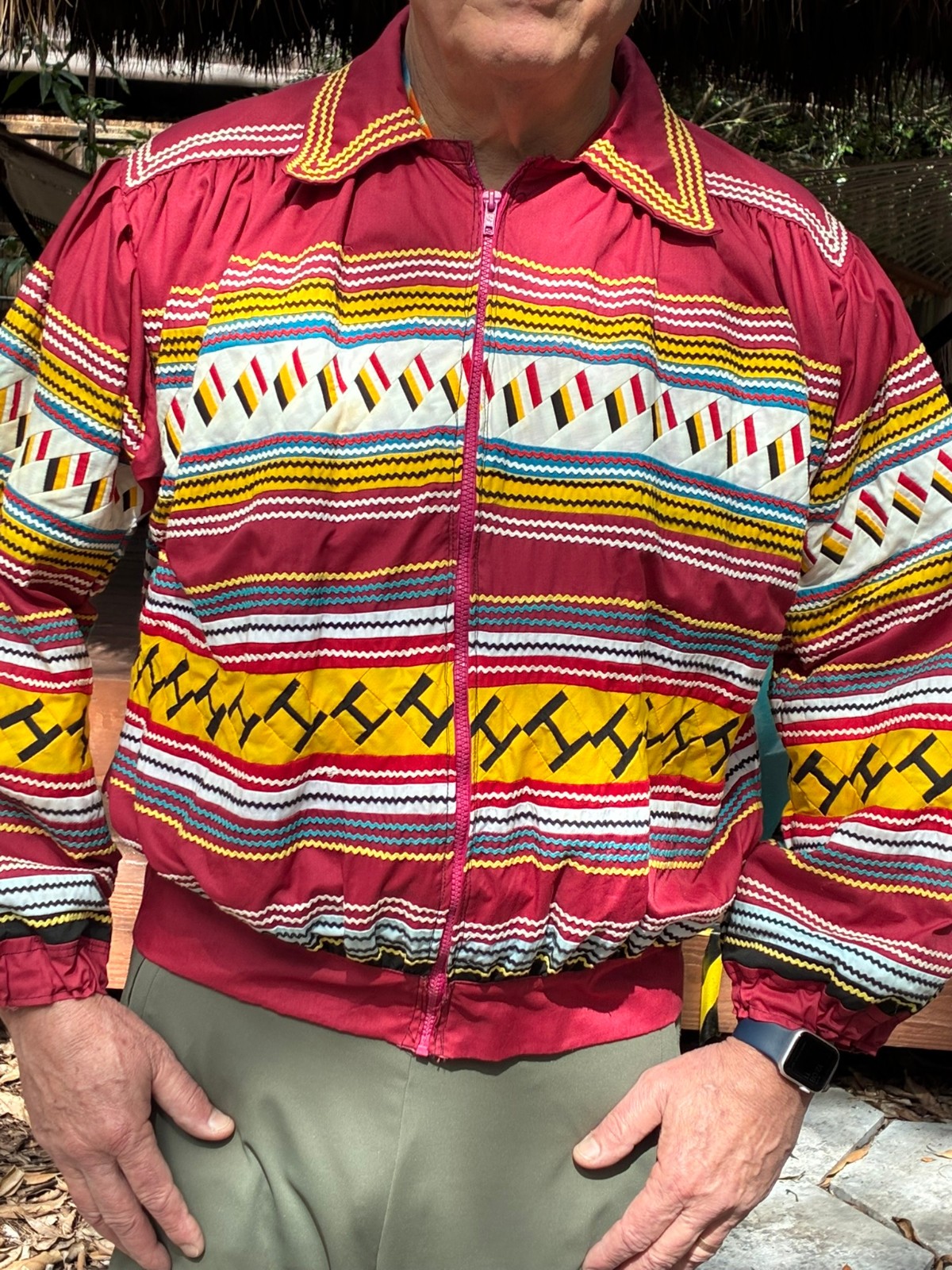 Early 1990's Seminole Patchwork Lined Jacket Larg… - image 15