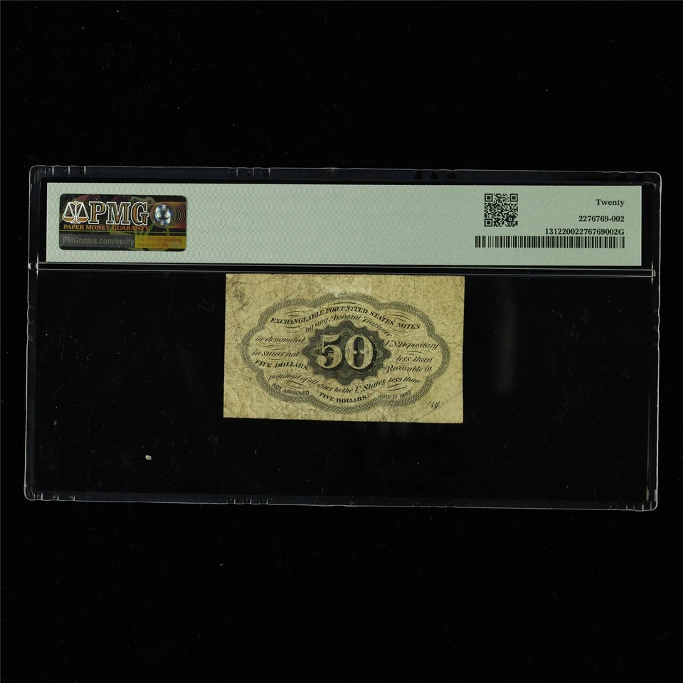50 Cents First Issue Fractional Currency Fr#1312 PMG 20 Very Fine - Image 2 of 4