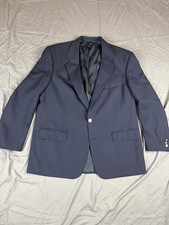 Vintage Burberrys Blazer Mens 42 Navy Blue Wool Gold Button Sport Coat Jacket