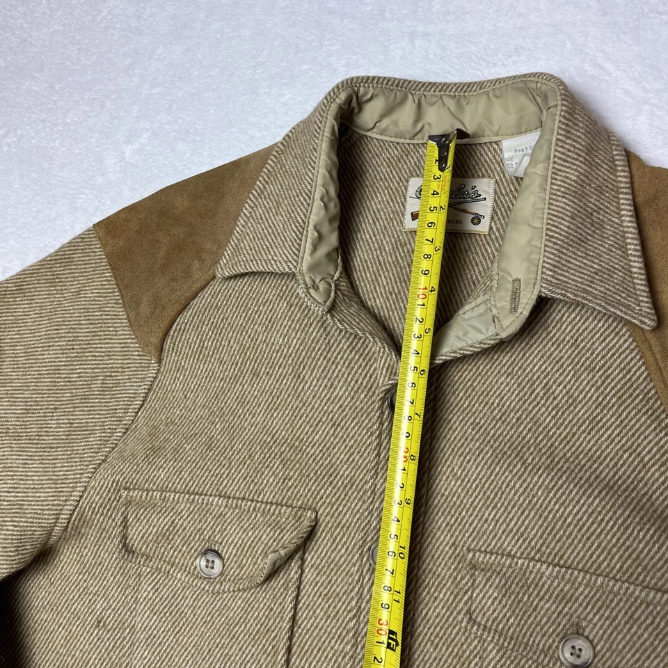 Vintage Cabelas Flannel Shirt Mens Size Large Wool Shooting Hunting Padded 70s - Image 2 of 4