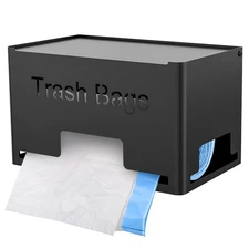 Large Trash Bag Holder Dispenser, Metal Garbage Dispenser Roll Holder, Kitchen