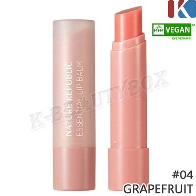 NATURE REPUBLIC Essential Lip Balm 4,2g #04 Grapefruit Moisture Vegan K-Beauty