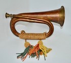 VTG Copper Brass Military Civil War Reenactment Signal Bugle Fox Horn Hunting — photo 2