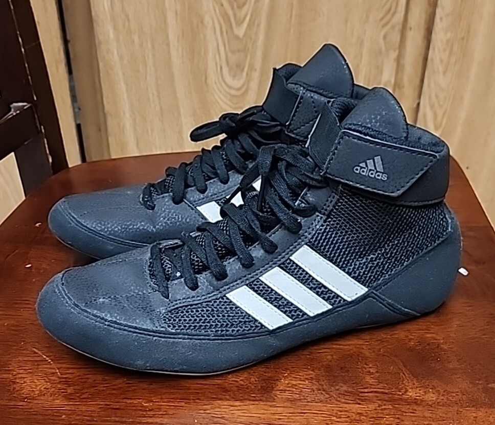 Adidas HVC Havoc Wrestling Shoes Black White High Top… Gem