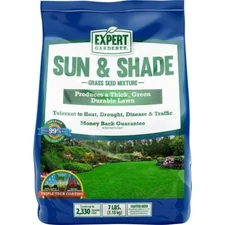 Gardener Sun & Shade Northern Grass Seed Mix,for Sun to Partial Shade,7 lb