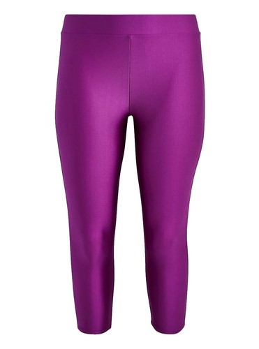 Leggings Taglie Forti New Kathy – Viola Tinta Unita, Seamless, In Nylon/spandex (XL-2XL)