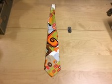 Original FUNKY 1960's or 70's Vintage TIE -- FUNKY HIPPY TIE -ANDREWS some spots