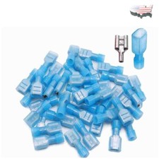 16-14AWG Blue Nylon Fully Insulated Female Spade Wire Crimp Terminals Connectors