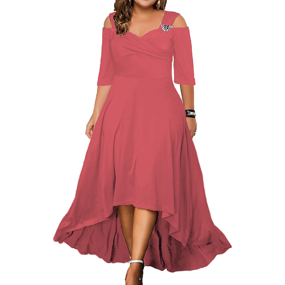 Grande Taille Femmes Fête Maxi Robe Dames Cocktail Soirée Swing Robe De Bal . eBay