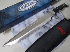 Rite Edge Denali Toothpick Bowie Knife Fixed Blade Full Tang Black Wood 17.45" O