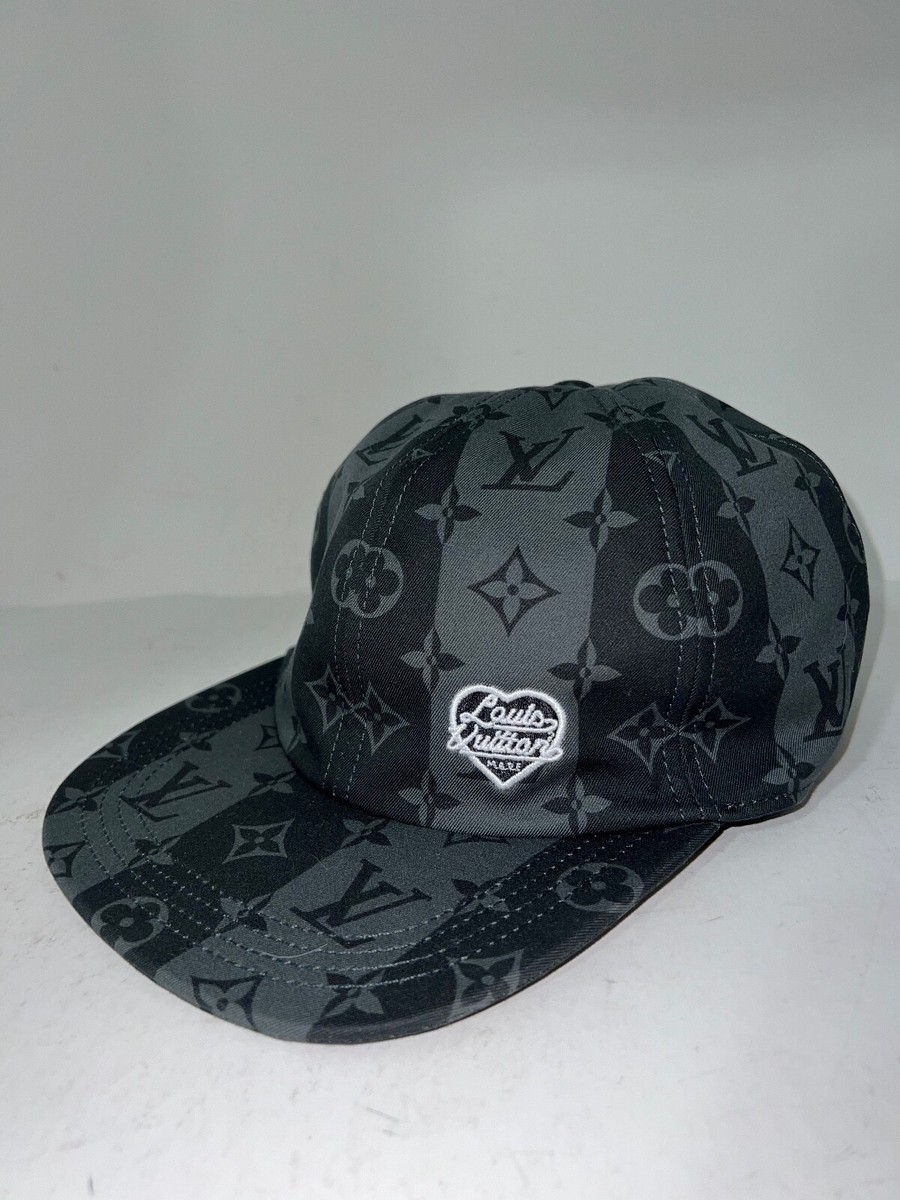 Louis Vuitton Nigo LV Made Black Grey Stripe Logo Sun Cap Baseball