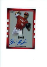 2018 Leaf Perfect Game Brennan Malone #BA-BM1 Metal Autograph Red Auto 5/5