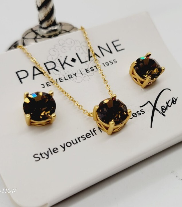 PARK LANE Hexagonal HONEYCOMB Necklace Earrings set Lot pieces Gold tone