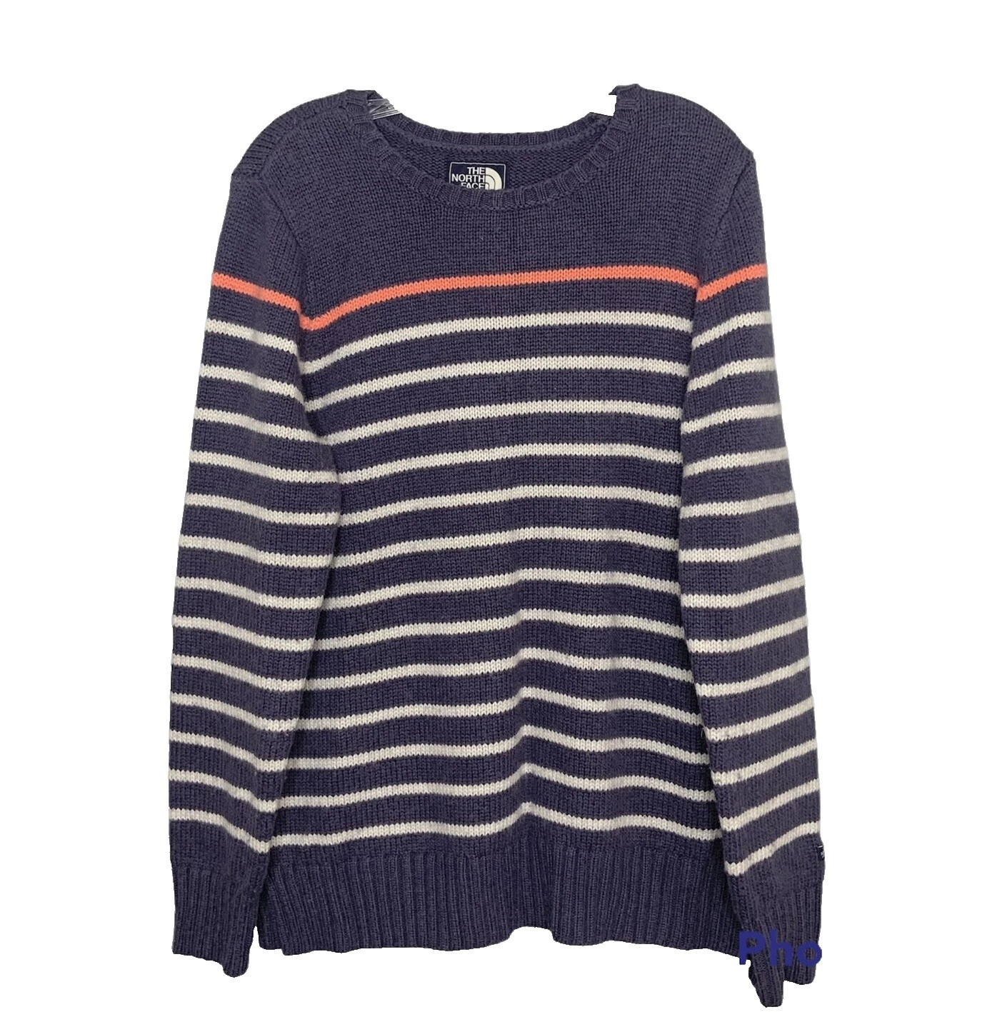 北面条纹毛衣女