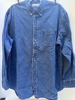 Proper Cloth Thick Denim Shirt Albiate Moss Washed Denim Western