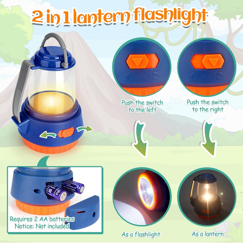 Juego de juguetes de camping para niños con fogata y comida para jugar en interiores/exteriores - Imagen 5 de 12