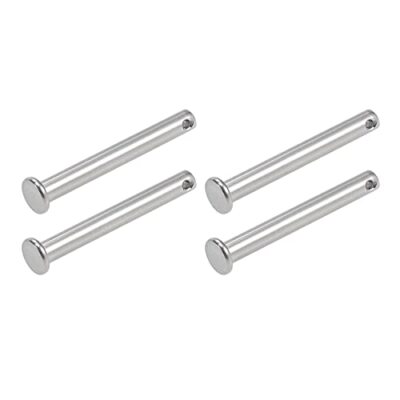 Clevis Pins 6mmx50mm 4pcs Single Hole Flat Head 304 Stainless Steel Fastener P