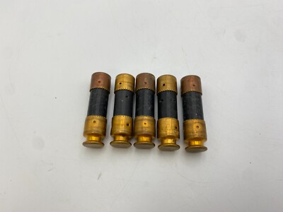 Lot of 5 Buss F15B Fast-Acting Fuse Cartridge 10 Amp 250 Volt Black
