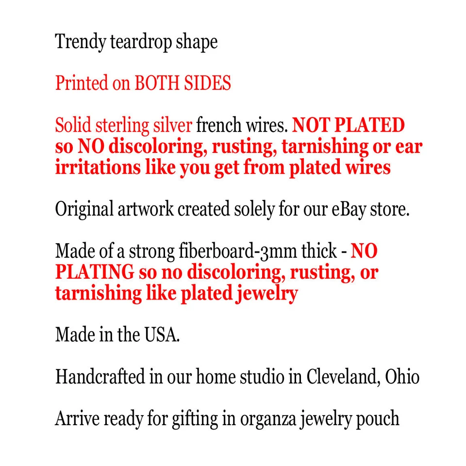 Full Moon Black Cat Teardrop Earrings Dangle Sterling Silver Cat Lover Gift - Image 2 of 4