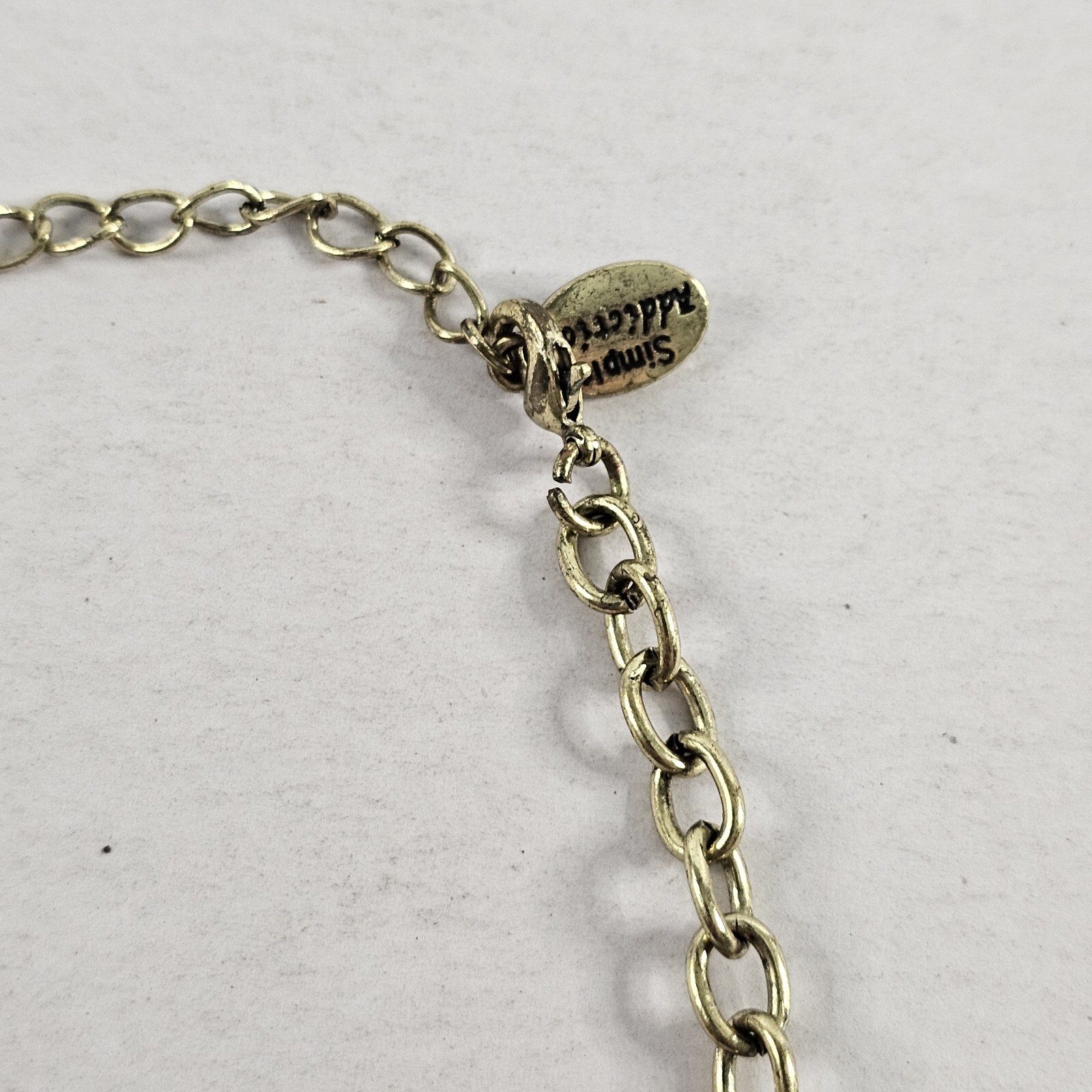 Simple Addiction Statement Necklace Light Green F… - image 11