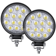 2x Led Work Light Flood Spot Lights For Truck Off Road Tractor Atv Round 48w