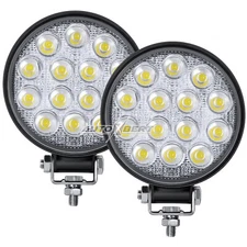 2x LED Work Light Flood SPOT Lights For Truck Off Road Tractor ATV Round 48W
