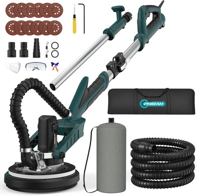 Drywall Sander with Vacuum Attachment, Upgraded 7-Amp Popcorn Ceiling Sander wit