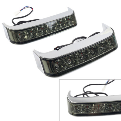 LED Saddlebag Run Brake Light For Harley Electra Street Glide 1997-2013 Chrome