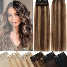 Clip In 100 Remy Human Hair Pad One Piece Mini Short Topper For Thinning Hair