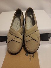 Clarks Loafers Womens Size 7 Sillian 2.0 Star Tan Sable Slip On Shoes New