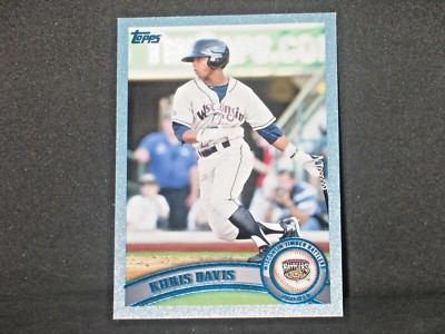 Khris Davis 2011 Topps Debut Blue Rookie #287 (99/309) Wisconsin Oakland  A's