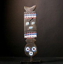 Masque africain Bobo masque planche de bois ancien art mural pièce de collect...