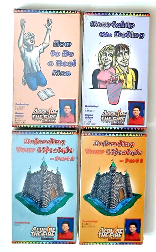 Erwerben Sie The Fire Video Serie mit Ron Luce. 4 VHS Kassetten. Neu. Siehe Info unten.
