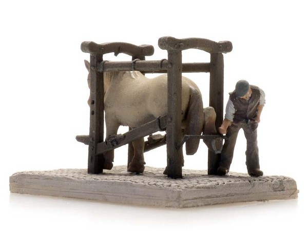 Artitec 316.080 - Beschlagstand, Pferd Und Hufschmied - Spur N - Neu-image