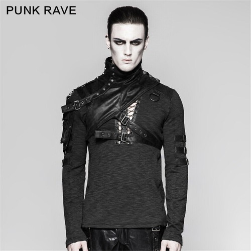 Capa de cuero sintético pesado Punk Rave Steampunk militar armadura de un hombro - Imagen 6 de 29