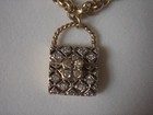 VINTAGE  ESTATE VERMEIL STERLING 925 SLIPPER  PURSE CHARM BRACELET — photo 4