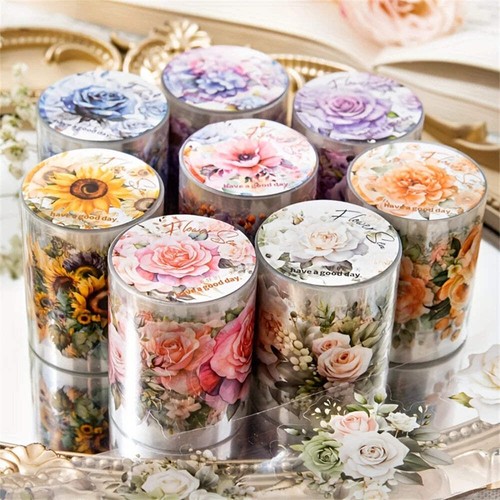 PET Washi Tape Flower Garden Series Decorative Tape Set DIY Sticker for Plant an